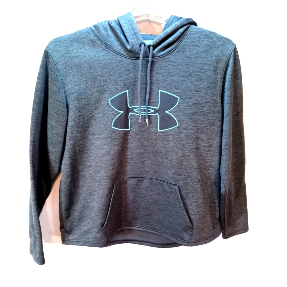 Under Armour Pullover ColdGear Men's Hoodie, Fleece Lined, Large, Gray
